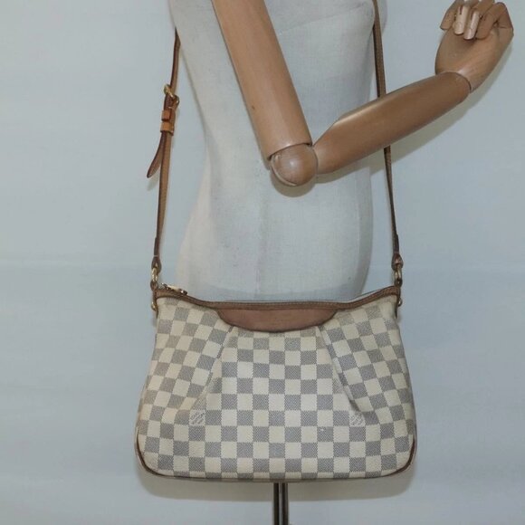 LOUIS VUITTON Damier Azur Siracusa PM Shoulder Bag N41113 LV Auth 118062 - Picture 1 of 16
